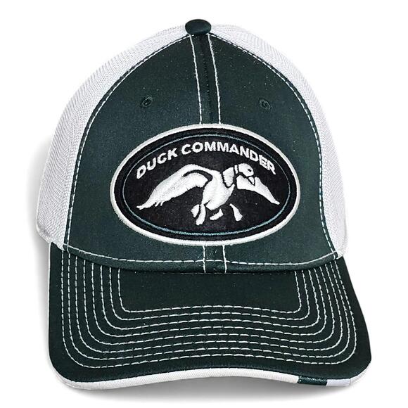 Duck Commander Other - Duck Commander Embroidered Mesh Back Baseball Cap Green White Men